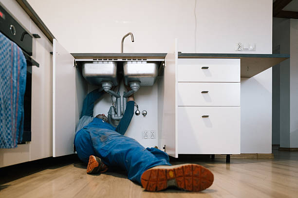 Professional Emergency Plumber technician working in Ohlman, IL
